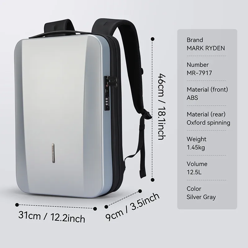 Mark Ryden MR 7917 Hard-Shell Anti-Theft Backpack 17" – view 3