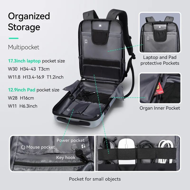 Mark Ryden MR 7917 Hard-Shell Anti-Theft Backpack 17" – view 4