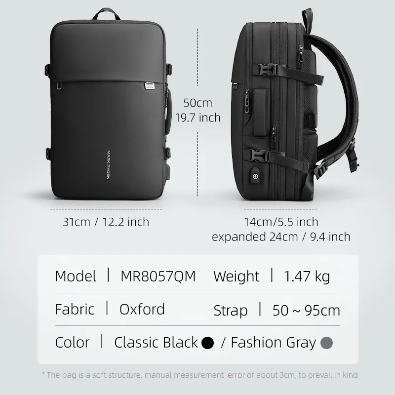 Mark Ryden MR 8057 QM Expandable Backpack with Vacuum Bag – view 3